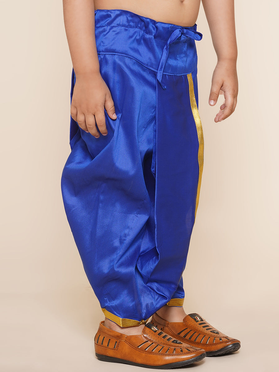 Boys Blue Colour Gold Border Dhotipant