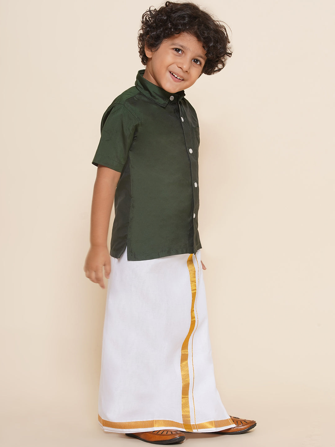 Boys Shirt With Readymade Dhoti