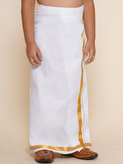 Boys White Colour Cotton Readymade Dhoti