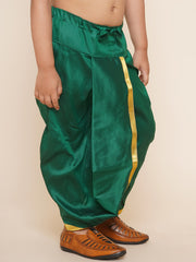 Boys Green Colour Gold Border Dhotipant