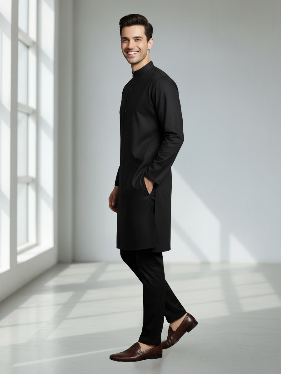 Men Cotton Solid Kurta | Classic Ethnic Comfort