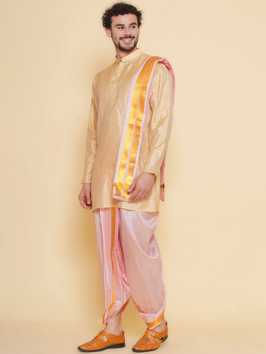 Sethukrishna Mens Kurta and Dhotipant with Angavastram Set