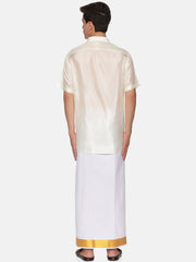 Father Son Matching Shirt Dhoti Set