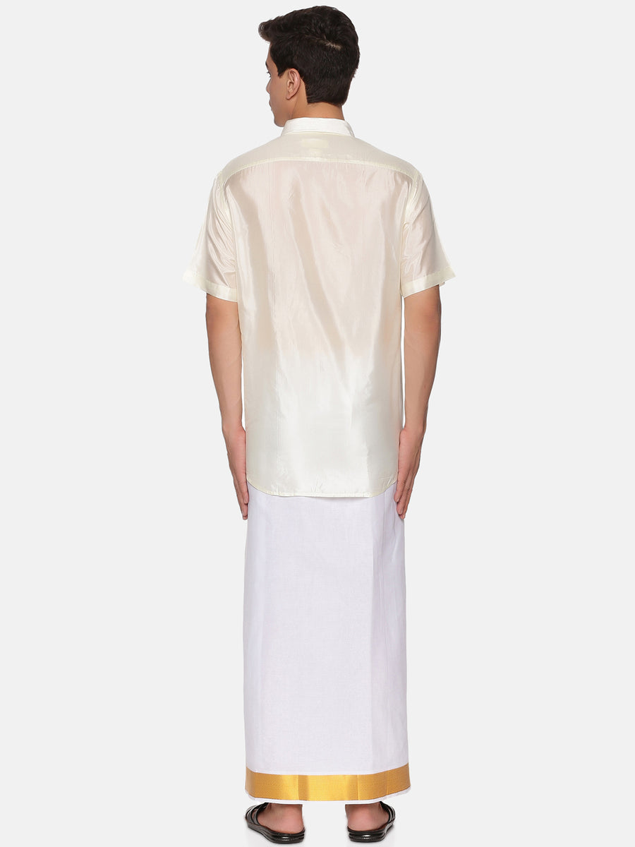 Father Son Matching Shirt Dhoti Set