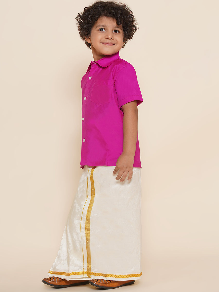 Boys Shirt With Dhoti Set
