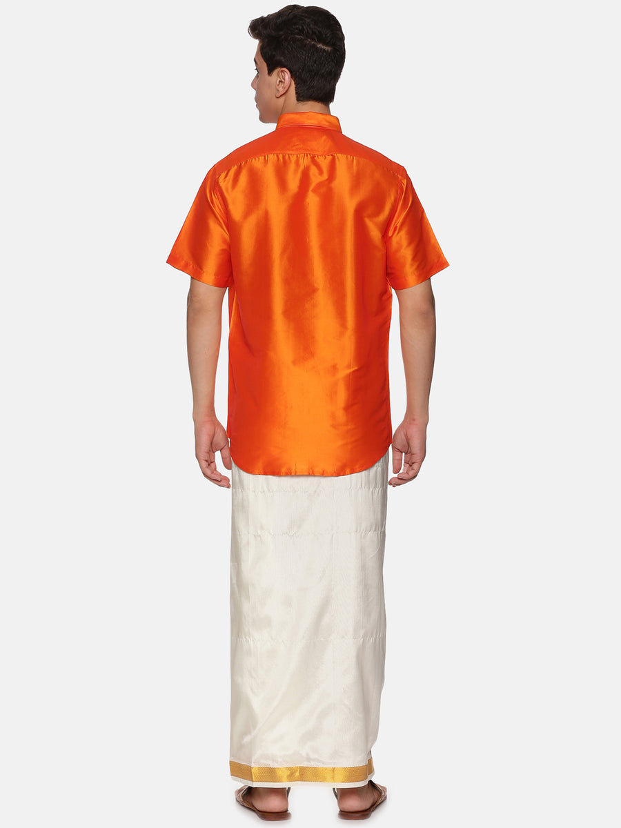 Father Son Matching Shirt Dhoti Set