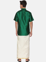 Father Son Matching Shirt Dhoti Set