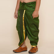 Boys Olive Colour Gold Border Dhotipant