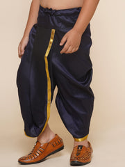 Boys Navy Blue Colour Gold Border Dhotipant