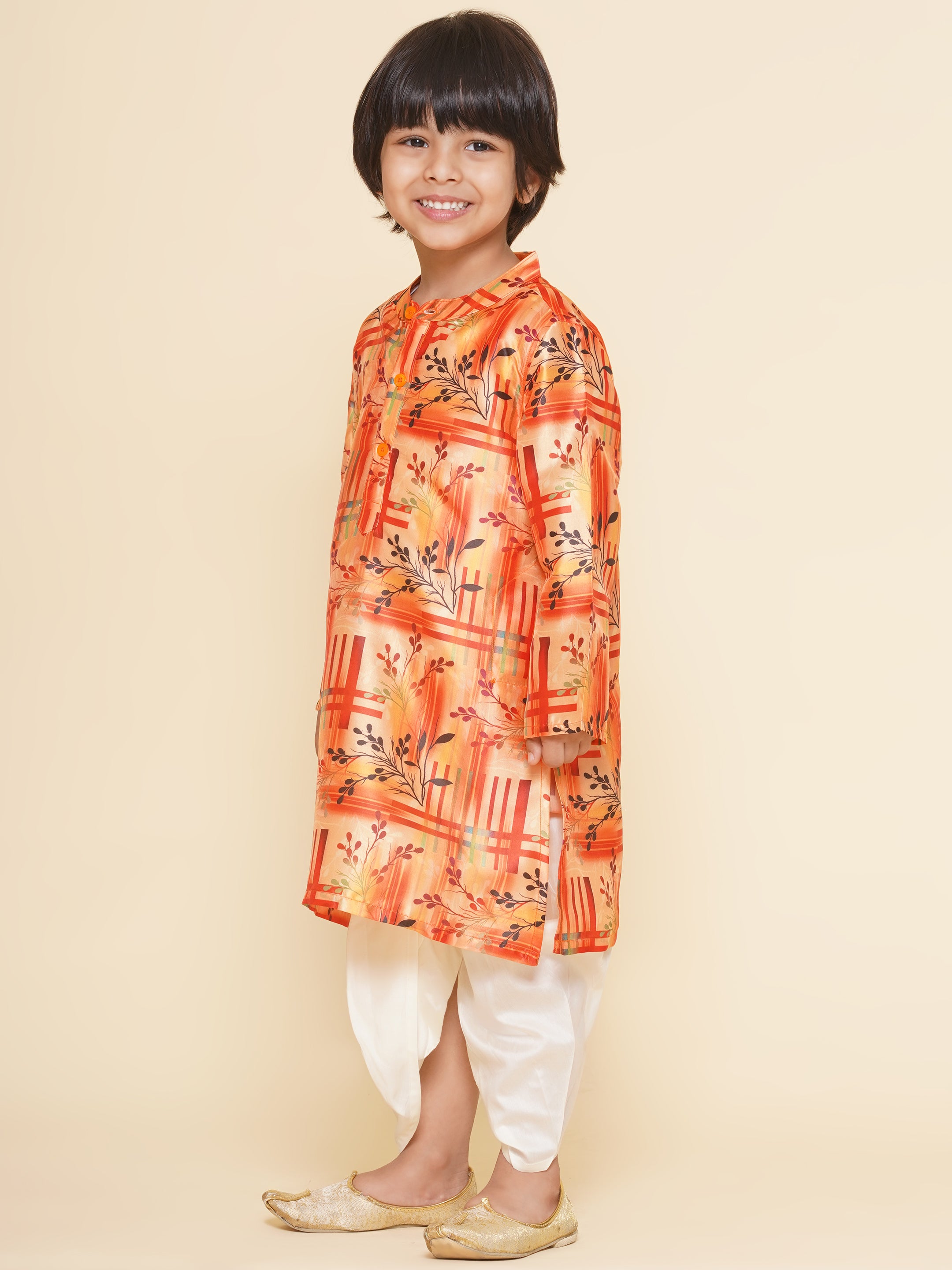 Boys Printed Kurta DhotiPant Set