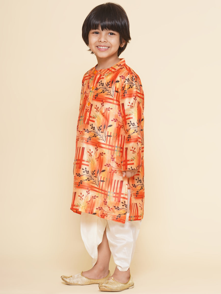 Boys Printed Kurta DhotiPant Set