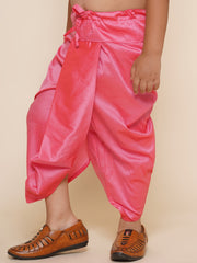 Boys Pink Colour Solid Dhotipant