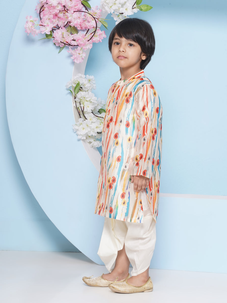 Boys Printed Kurta DhotiPant Set