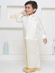 Sethukrishna Boys Pure Silk Shirt with Dhoti