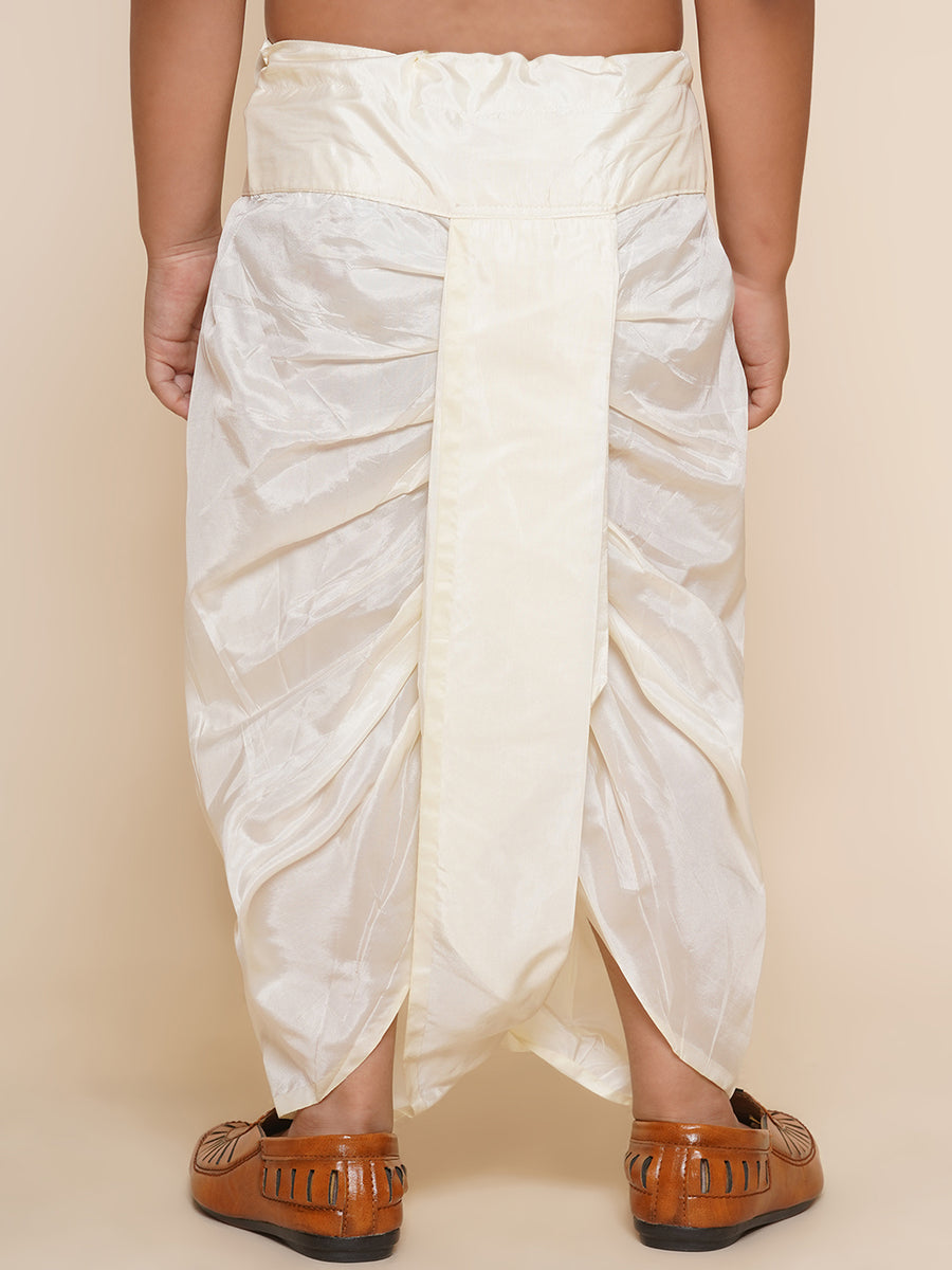 Boys Cream Colour Readymade Dhotipant
