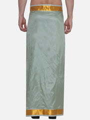 Men Solid Colour Art Silk Readymade Pocket Dhoti