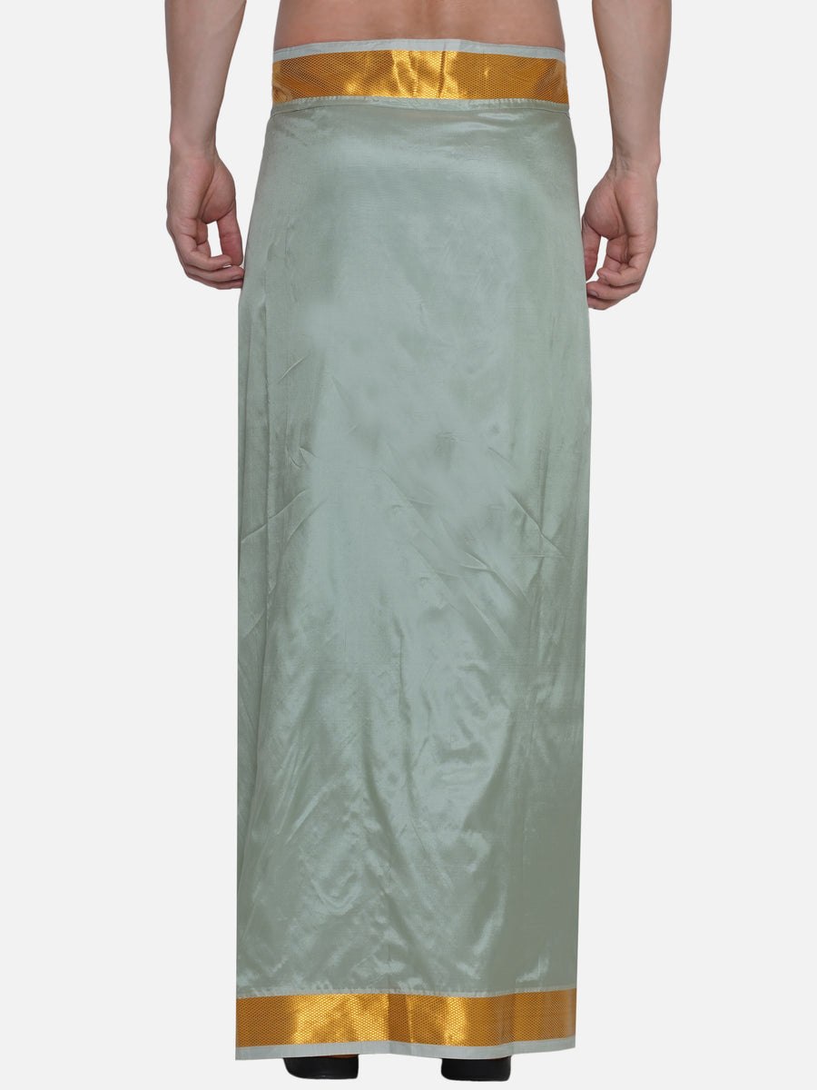Men Solid Colour Art Silk Readymade Pocket Dhoti