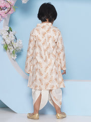 Boys Leaf Design Printed Kurta