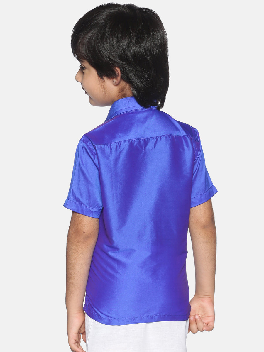Father Son Matching Shirt Dhoti Set
