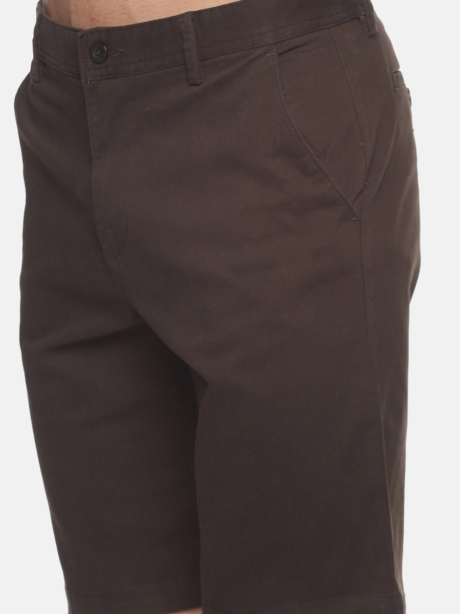 Men Olive Colour Casual Shorts
