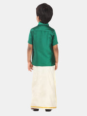 Father Son Matching Shirt Dhoti Set