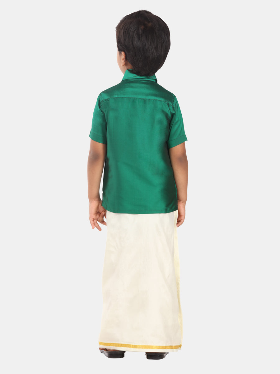Father Son Matching Shirt Dhoti Set