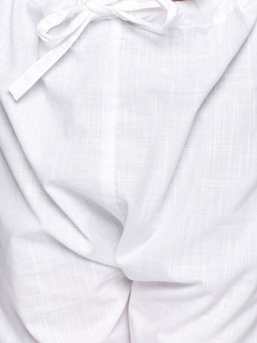 Boys White Colour Cotton Pyjama