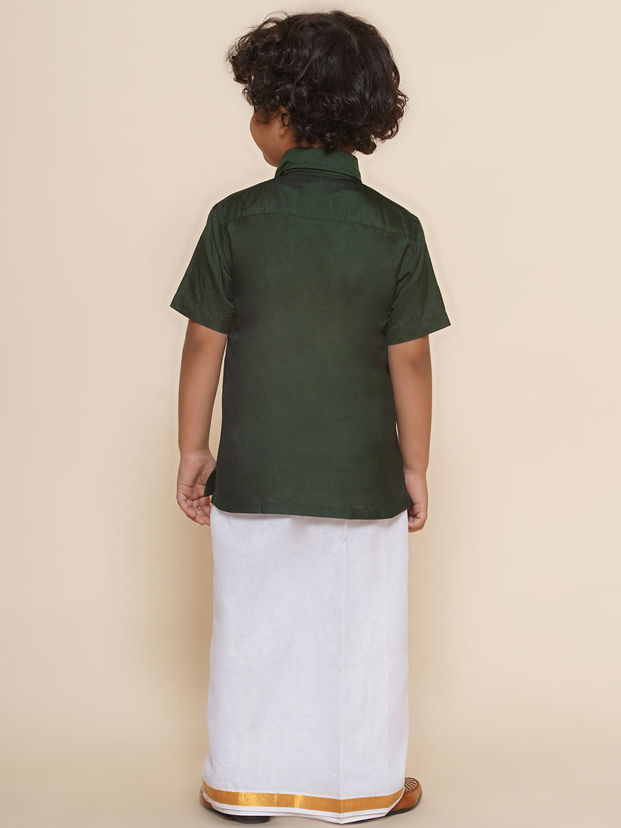 Boys Shirt With Readymade Dhoti