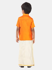 Father Son Matching Shirt Dhoti Set