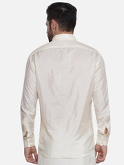 Sethukrishna Mens Solid Colour Self Design Shirt