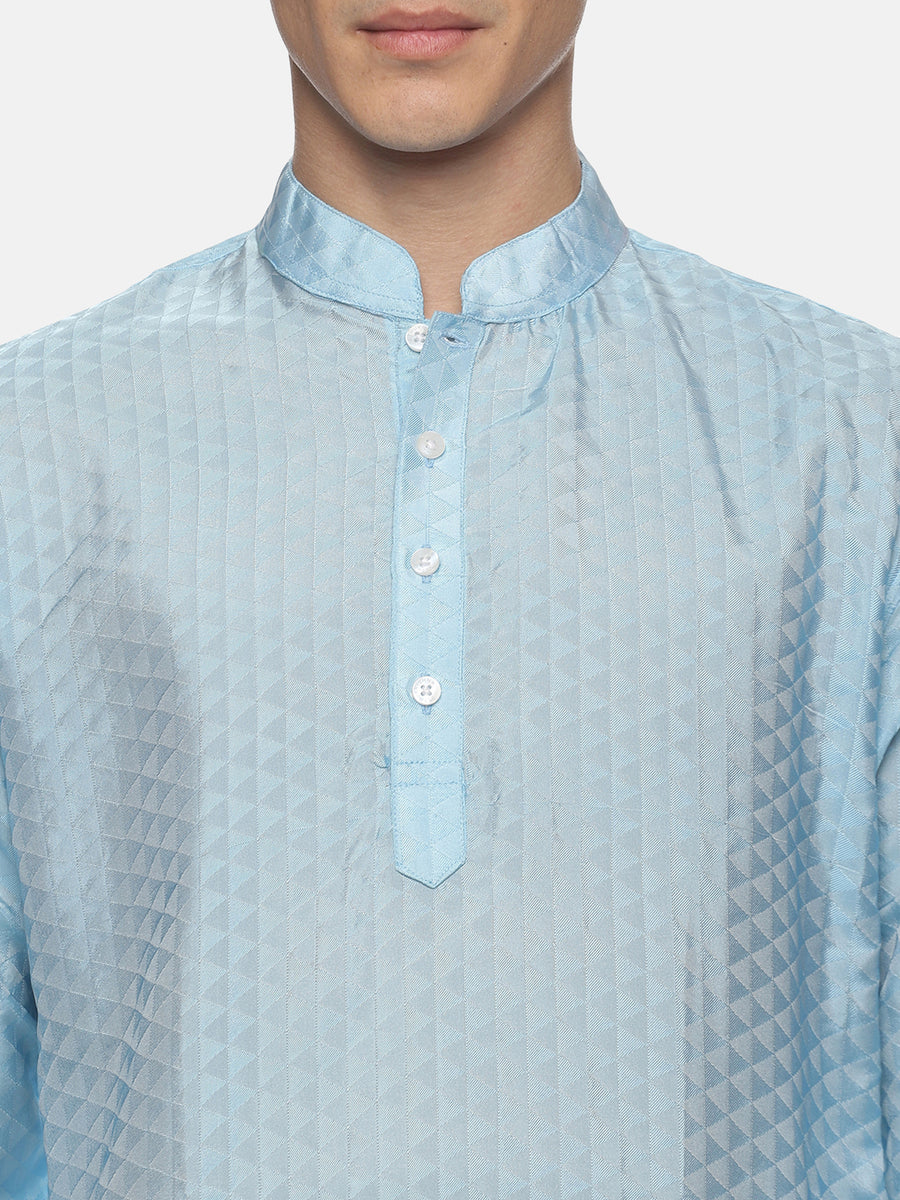Sethukrishna Mens Self Design Kurta Dhotipant Set
