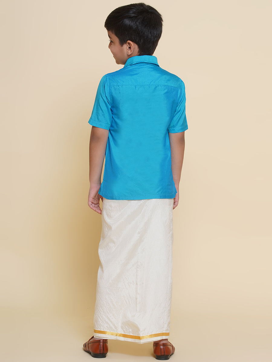 Boys Shirt With Readymade Dhoti