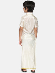 Father Son Matching Shirt Dhoti Set