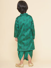 Boys Leaf Design Printed Kurta
