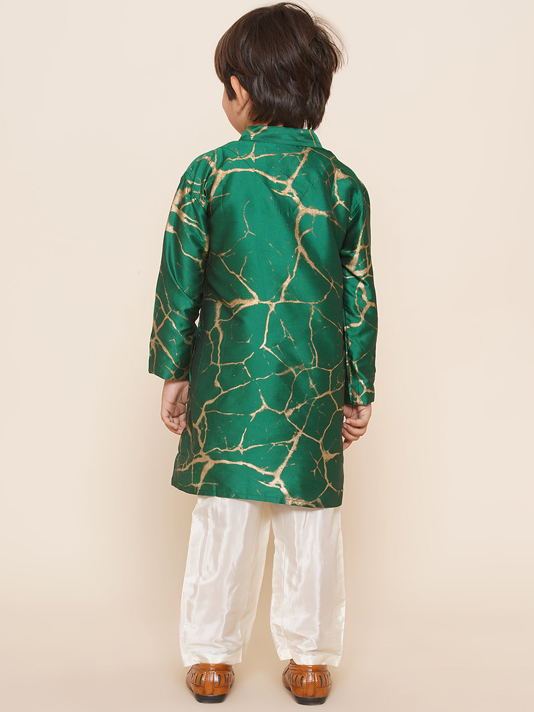 Boys Marble Printed Kurta Pyjama Set