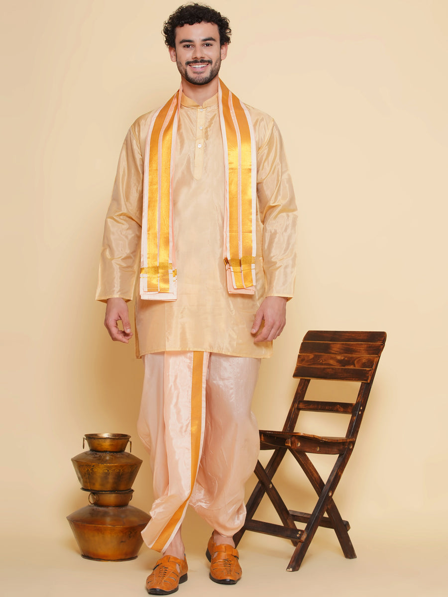 Sethukrishna Mens Kurta and Dhotipant with Angavastram Set