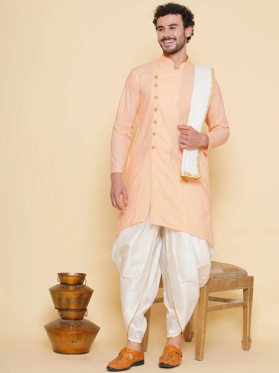 Sethukrishna Mens Designer Kurta and Dhotipant with Angavastram Set
