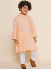 Boys White Colour Cotton Plain Pyjama