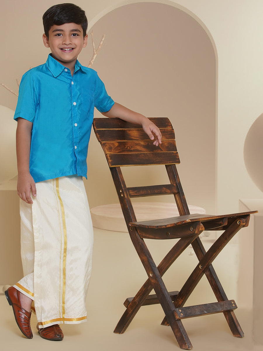 Boys Shirt With Readymade Dhoti