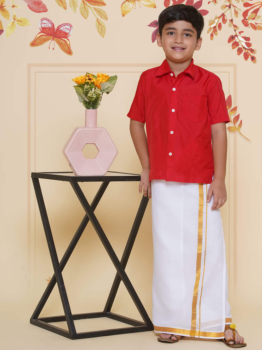Boys Ethnic Shirt with Dhoti Set