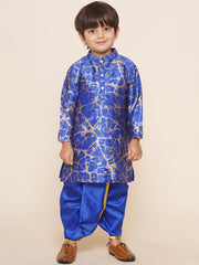 Boys Blue Colour Gold Border Dhotipant