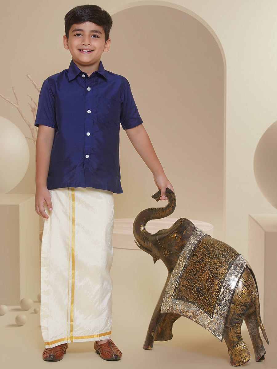 Boys Shirt With Readymade Dhoti
