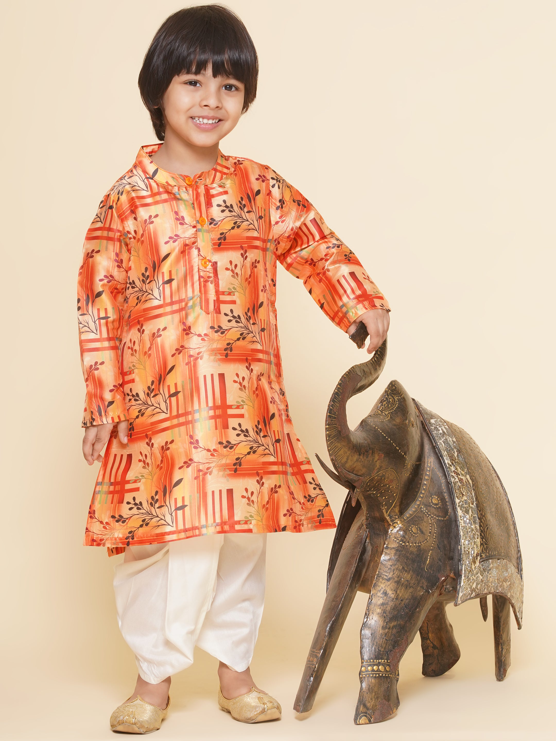 Boys Printed Kurta DhotiPant Set