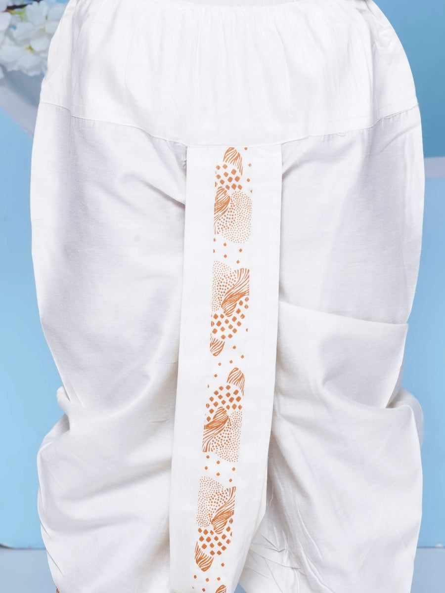 Boys Leaf Design Printed Kurta