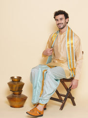Sethukrishna Mens Kurta and Dhotipant with Angavastram Set