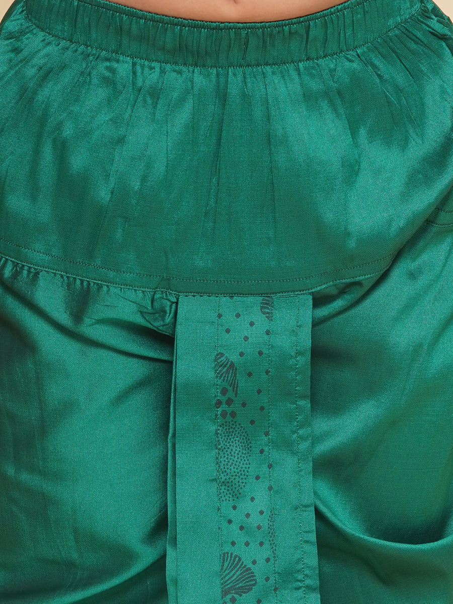 Boys Leaf Design Printed Kurta