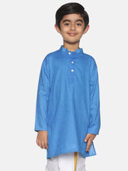 Boys Blue Colour Cotton Kurta