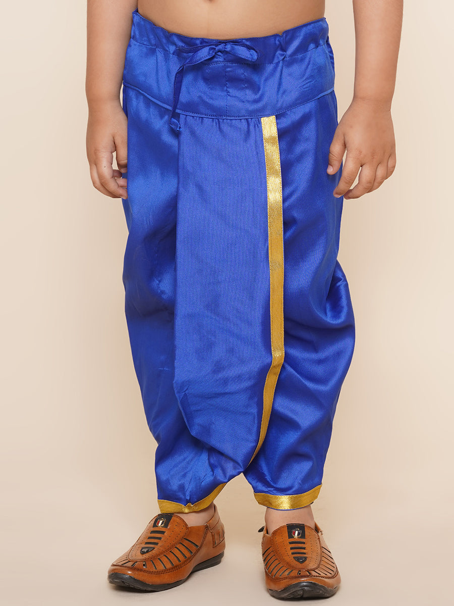 Boys Blue Colour Gold Border Dhotipant