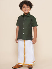 Boys Shirt With Readymade Dhoti