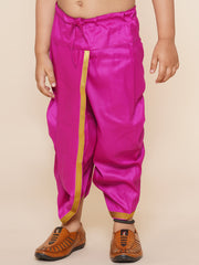 Boys Pink Colour Gold Border Dhotipant